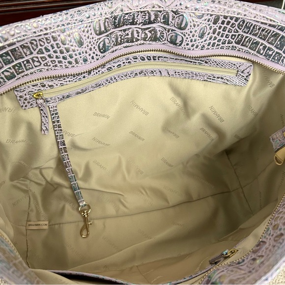 Iridescent Brahmin Ashlee Violet Wonderland Melbourne large leather tote bag 💜 - Picture 9 of 16